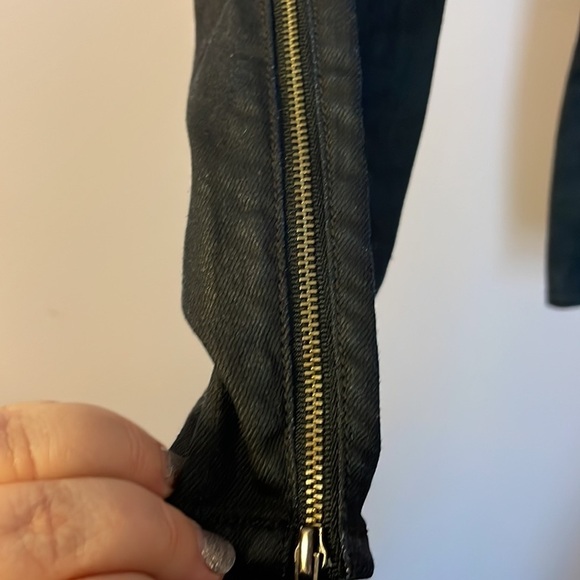 Lou & Gray Modern Skinny Ankle Coated Denim Jeans size 0/25 Zipper Ankle - Picture 14 of 16